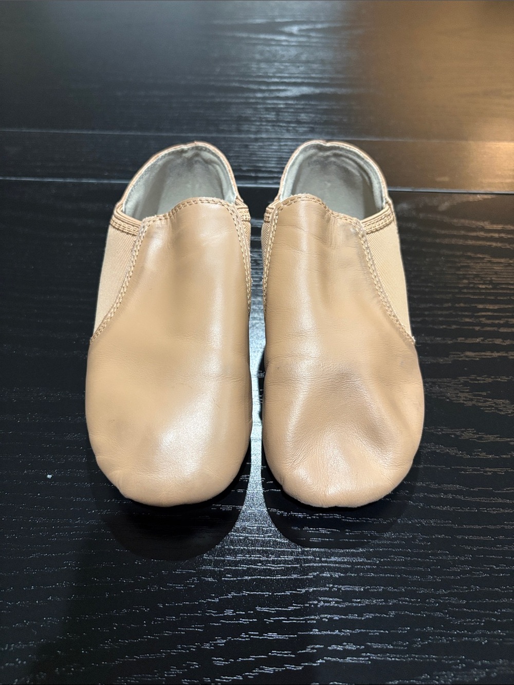 Kids Soft Slip-On Dance Shoes in Beige
